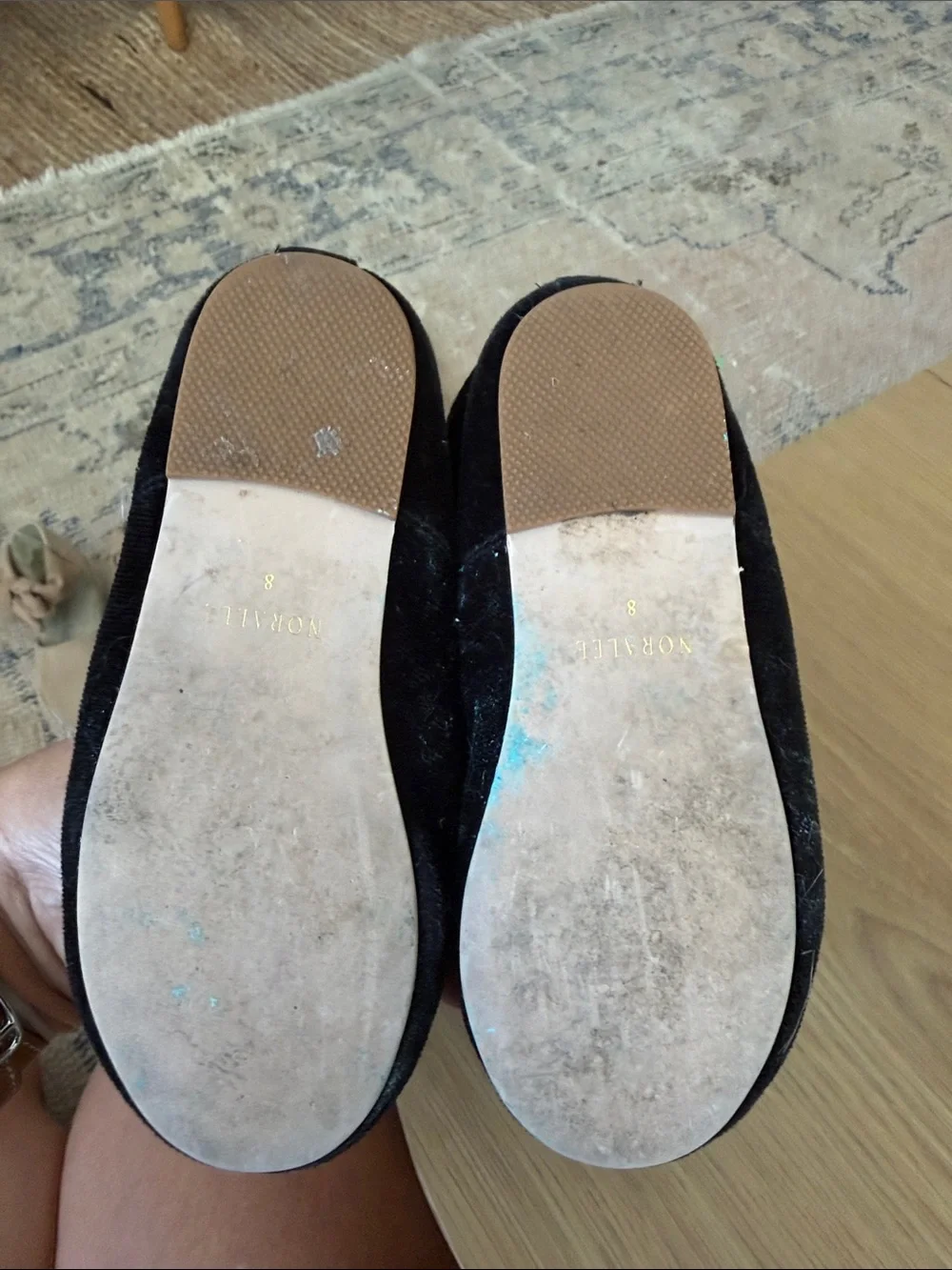 Kids' Black Velvet Ballet Flats by Noralee.